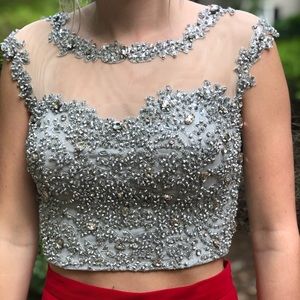 Two piece prom dress